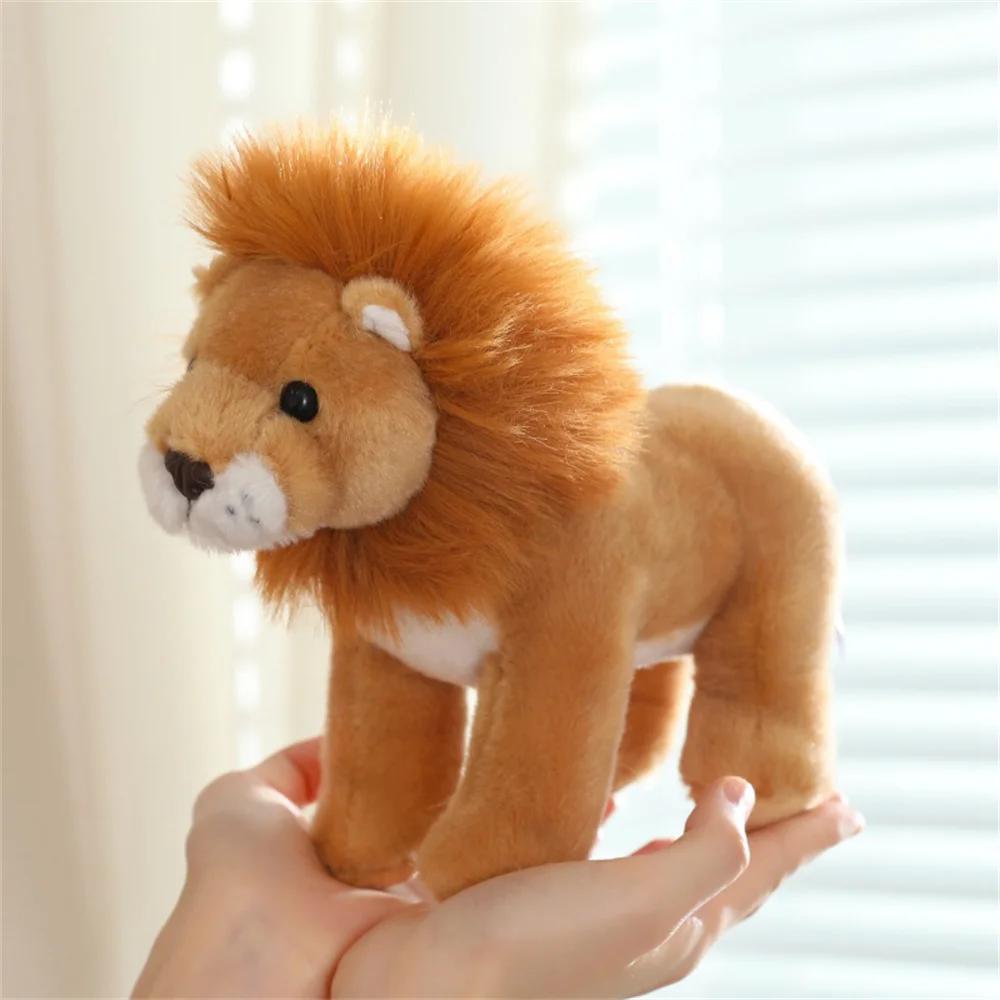 20cm Forest Standing Animals Plush Toy Cute Giraffe Lion Fox Tiger Birthday Gift Kids Baby Accompany Appease Dolls Christmas pre