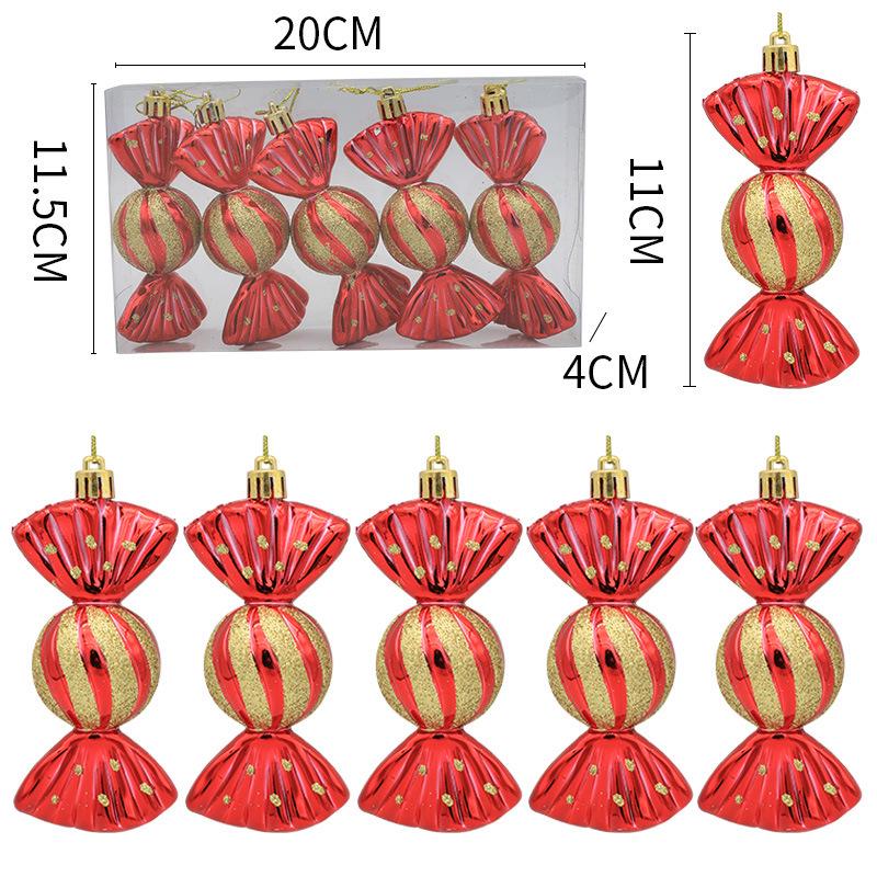 Christmas Electroplated Candy Gift Box and Ornament Set, Colorful 5-Piece Collection