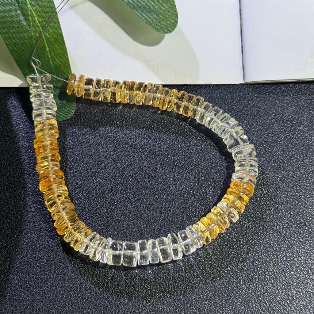 Perles Espacement Libres Irrégulières Dégradé Citrine Naturelle pour Collier DIY