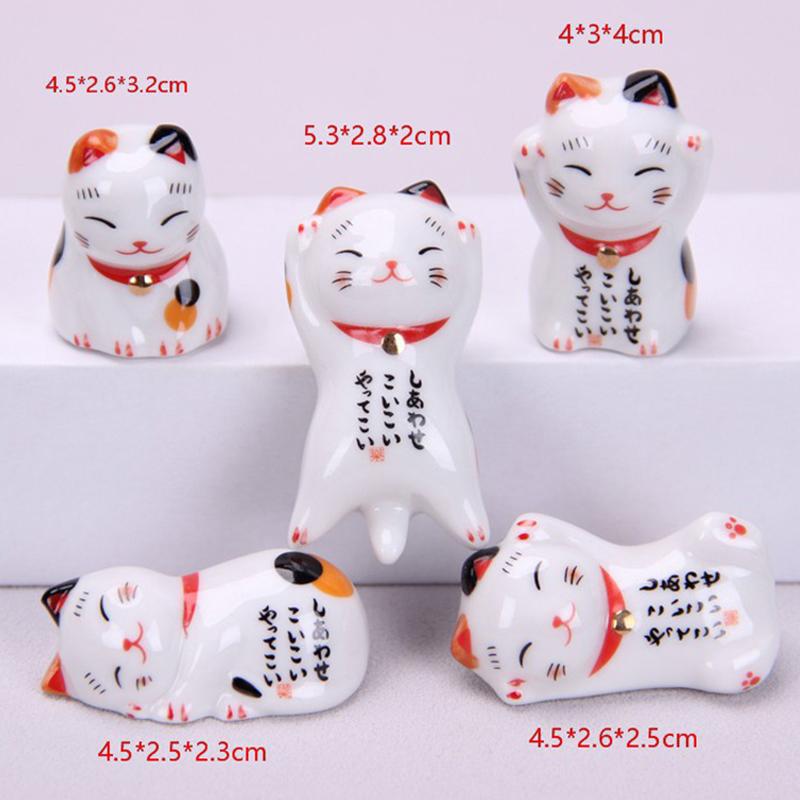5/6 Τεμ. Ιαπωνική Κεραμική Γάτα της Τύχης Θήκη Στήριξης για Ξυλάκια Φαγητού Μαξιλαράκι για Ξυλάκια Φαγητού Θήκη Στήριξης Ξυλάκια Φαγητού Εστιατορίου Θήκη για Στυλό Διακόσμηση Τραπεζιού