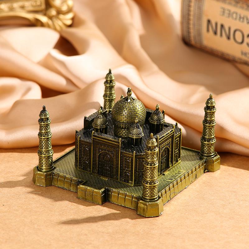 Taj Mahal Metal Craft Model - Architectural Landmark Souvenir Ornament