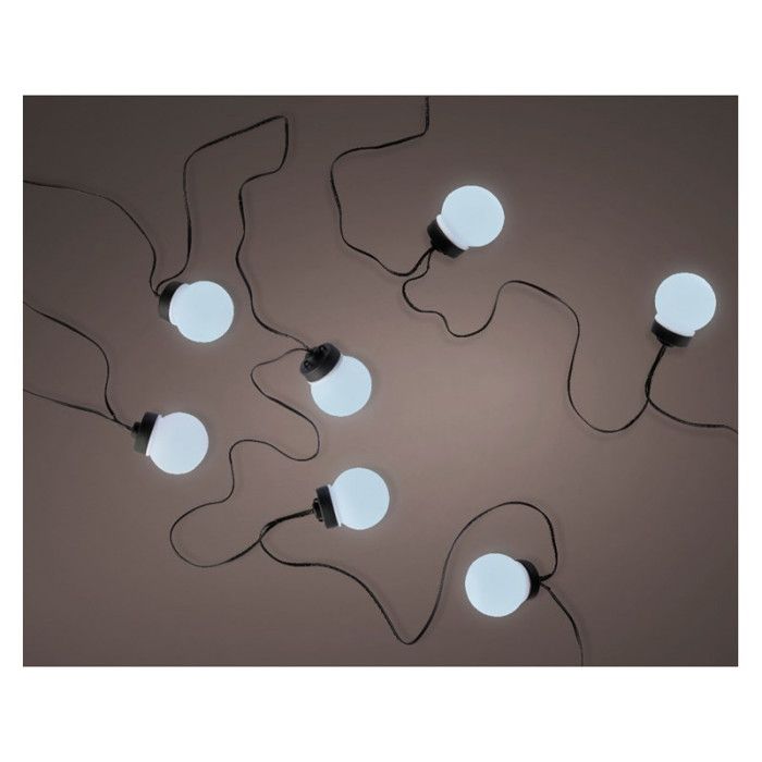 GENERIQUE - Guirlande Lumineuse Led Ampoules Sphériques Multicouleur Pastel Pour Usage Extérieur 20 Led 12,5m