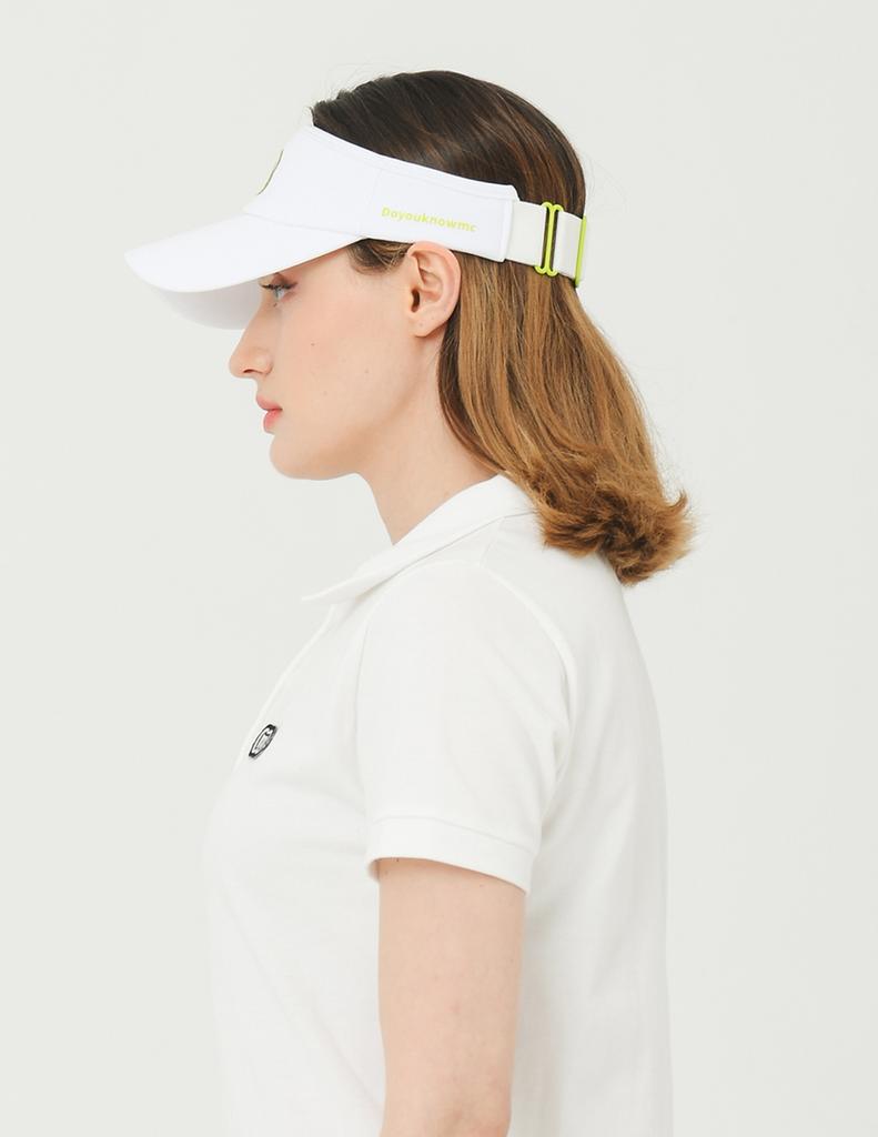 DOYOUKNOWMC Ice Cool Back Banding White Lime Logo Visor