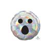DECORATIVE BALLOON Anagram Mylar Round Iridescent Ghost Face 18"