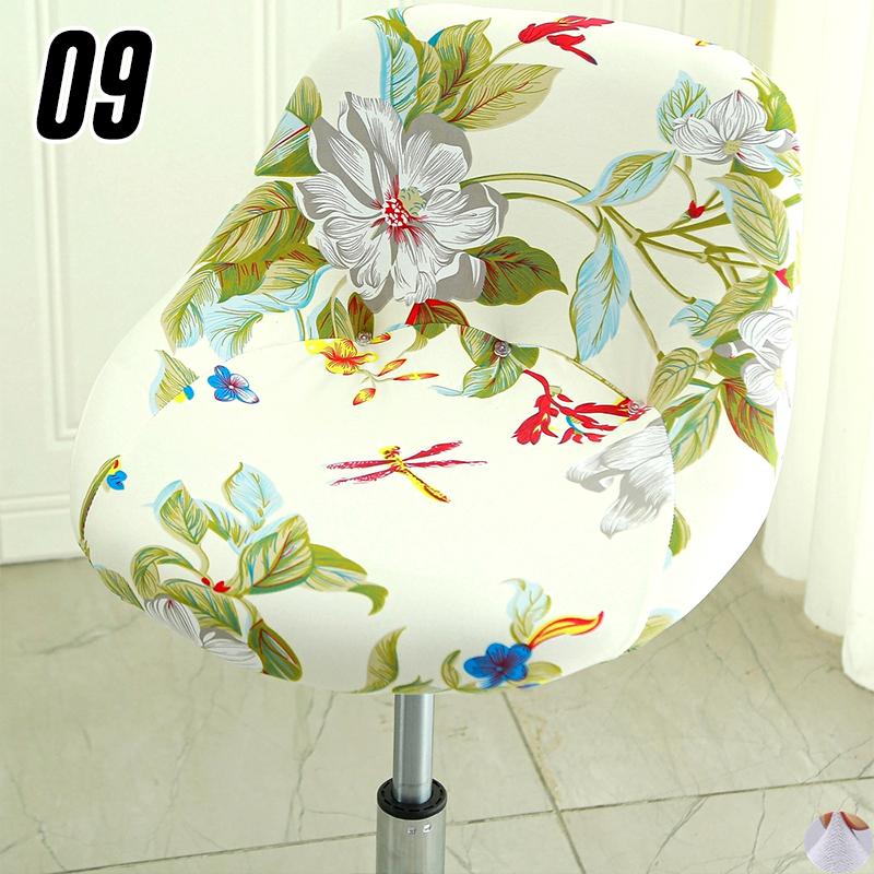 High Elastic Universal Arc Chair Cover For Rotating Lifting Bar Stools Cashier Counter Hotel Home Seat Protector