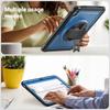 For iPad (2025)/10.9 (2022) Case Kickstand PC+TPE Tablet Cover with Hand Strap and Shoulder Strap