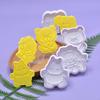 4 Pcs/Set Animal Plastic Biscuit Mold Diy Kitchen Cake Decorating Tools Cookie Cutter Stamp Fondant Embosser Die