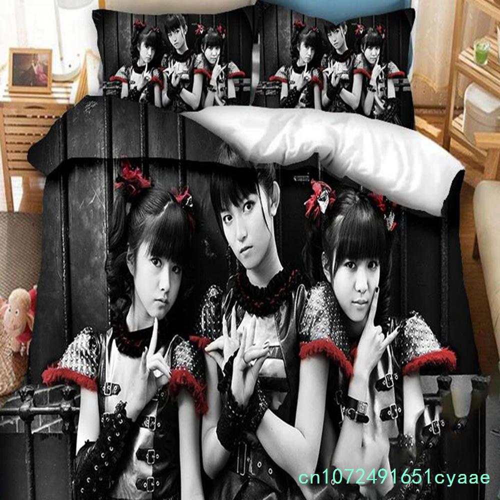 3D-gedrucktes Babymetal Band Bettwäsche-Set Kissenbezug Bettbezug Doppel Einzel Voll Queen King Erwachsener Kinder Bettwäsche Steppdeckenbezug