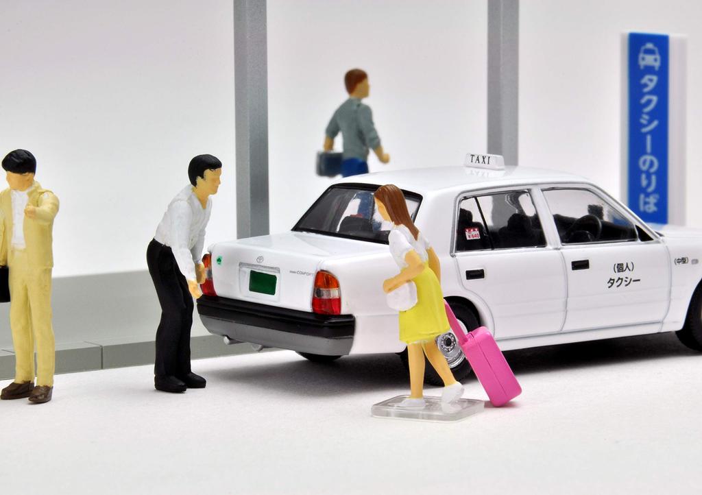 Tomytec GeoColle 64 Snap 04a Taxi Stand Toyota Crown Comfort Specification ABS Accessories Completed Mini Car Set 312345 1/64 #Car (TLV-NEO Special