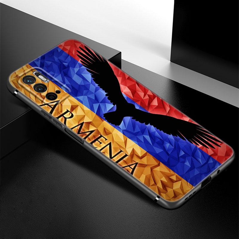 Armenia Armenians Flag Phone Case For Xiaomi Redmi Note 7 8 9 10 Lite 11 11E 11T 12 Pro 11S 4G 10T 5G 8T 9S 10S TPU Black Cover