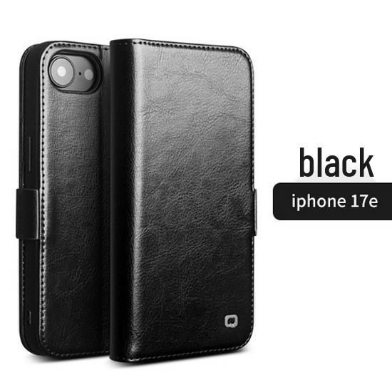 Chali Shi Genuine Leather iPhone 17 Pro Max Flip Case with Magnetic Buckle, Air Stand, and Card Slot