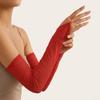 Elastic Long Gloves Thin Bridal Gown Accessories Fashion Mesh Gloves  Prom Dress