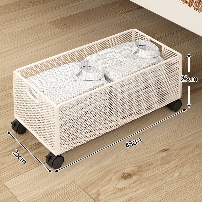 Flat Large Underbed Storage Box with Wheels - Drawer-Type Organizer for Clothes