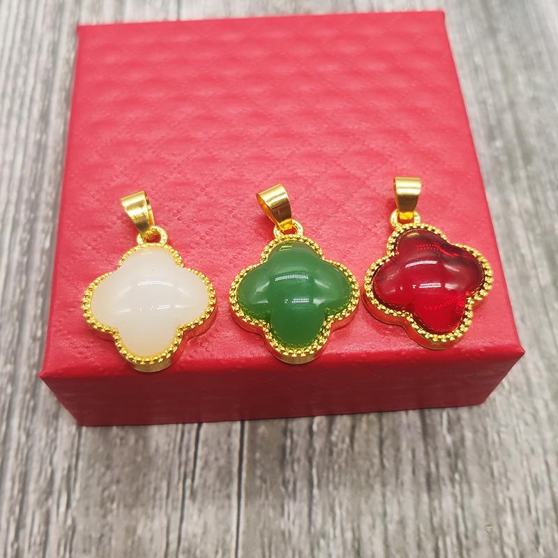 Gold-Inlaid Jade Guanyin Buddha Pendant Necklace - Ethnic Style for Men and Women