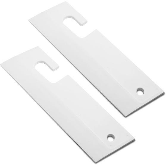 2 Pcs 7.68" Silicone Squeegee White Soft Water Scraper Cleaner Hanging Hole Car Window Blade Flexible Waterblade Cleaner Tool for Shower Doors Mirror