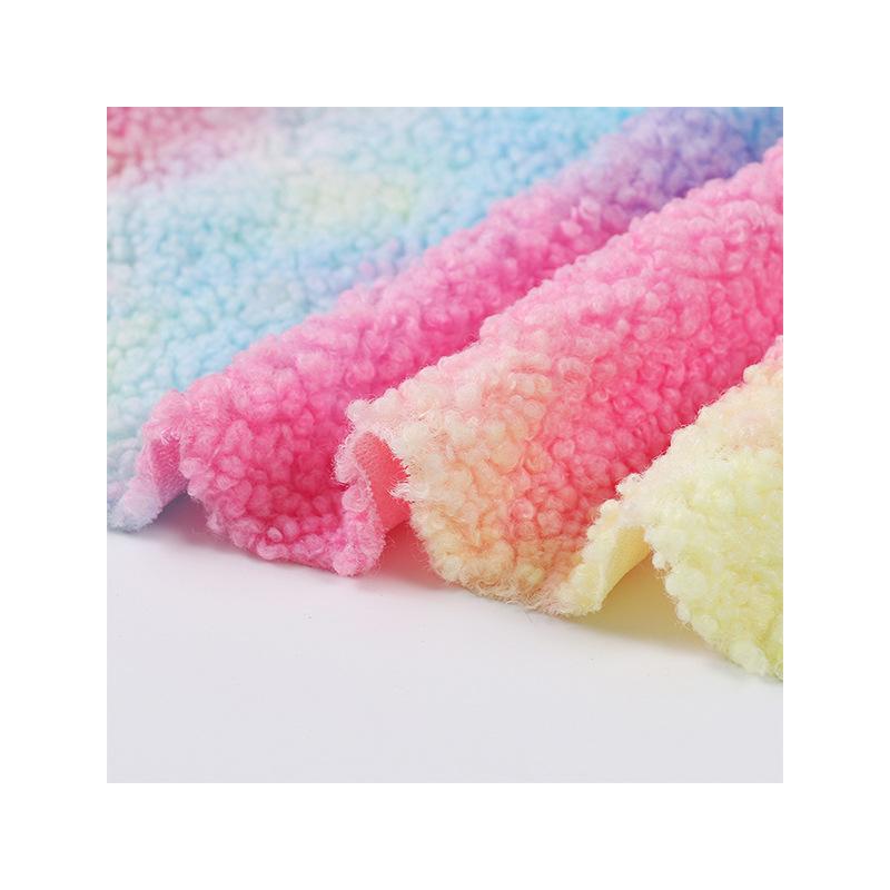 45x50cm Altai Thickened Big Granular Plush Fabric Autumn Winter Tie-Dye DIY Coat Toys Clothing Lining Teddy Cashmere Fabric