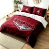 Essendon FC 3pc Duvet Cover Set Simple Modern Bedding Set Wrinkle Resistant Soft Fabric All Season Use a Perfect Gift