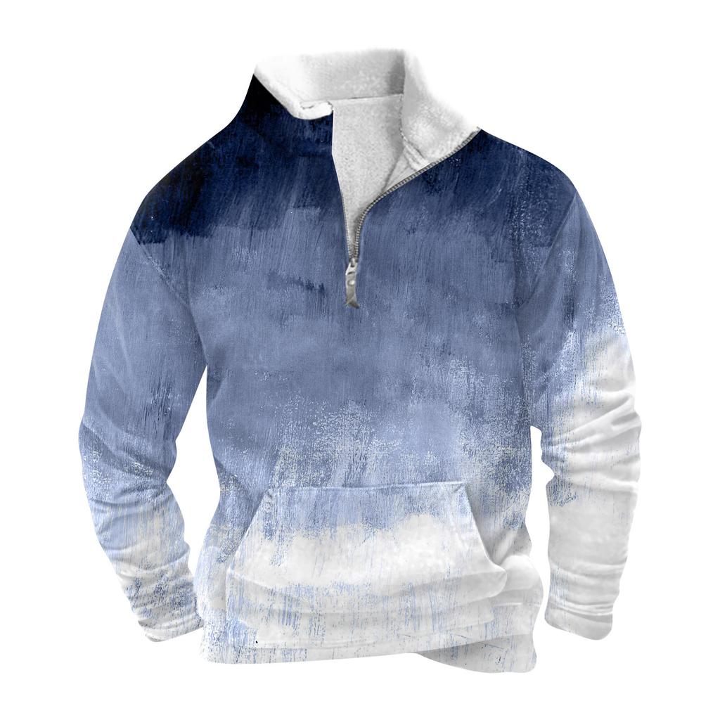 Spring And Autumn Men's Standing Collar Sweatshirt Is Outdoor Casual Sweaters Tops