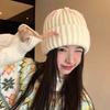 Autumn and winter students warm wool hat elastic pullover knitted hat sweet cute bow cold hat woman