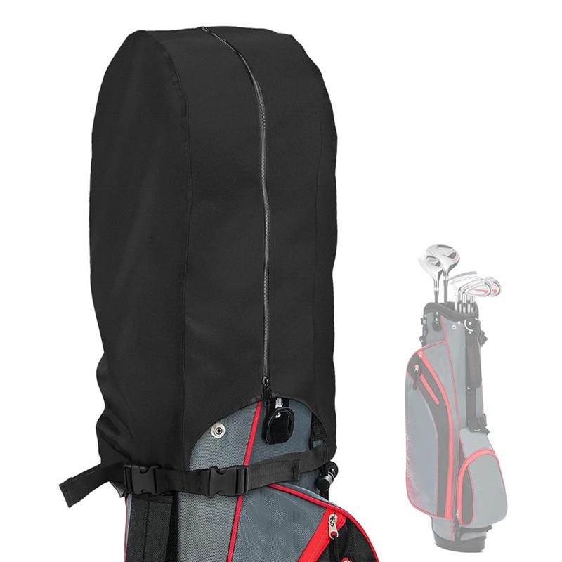 Schwarze Golfschläger-Regenhülle Staubdichte Regenkappe Schlägerschutz Tragbare Golfschläger-Regenhülle für Golftasche und Carry-Cart-Ständer-Tasche