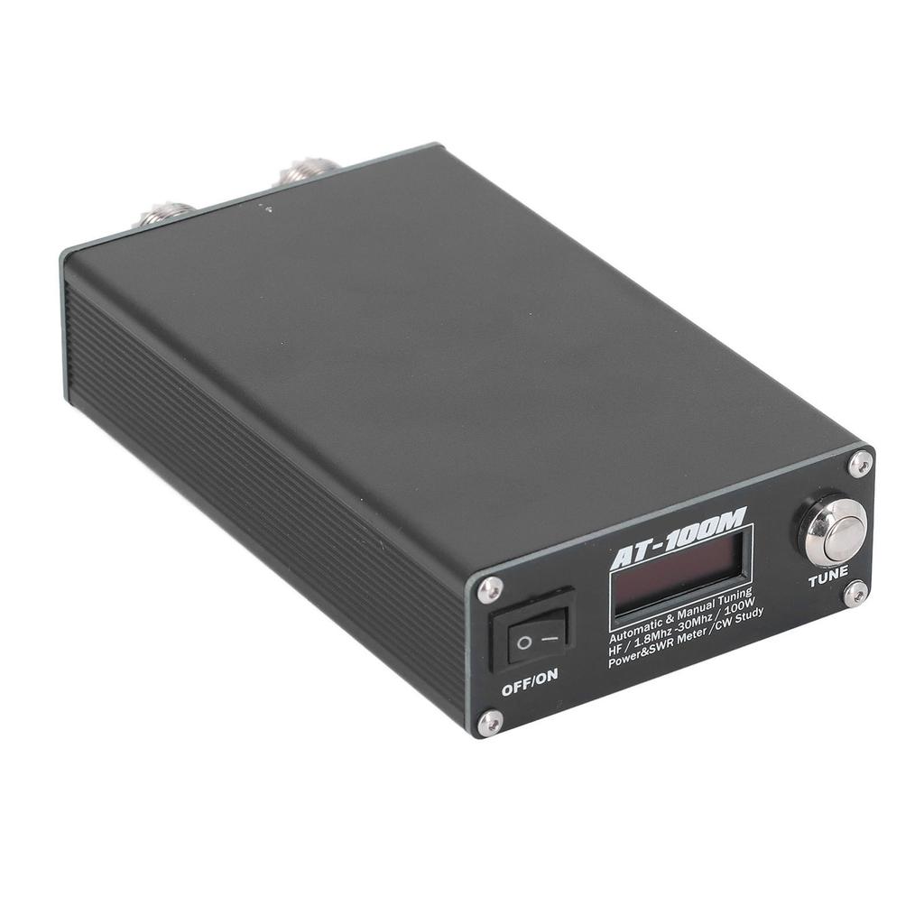 AT100M Antenna Tuner 1.8mhz to 30mhz 100W Organic LED Display Universal Rechargeable Antenna Tuner