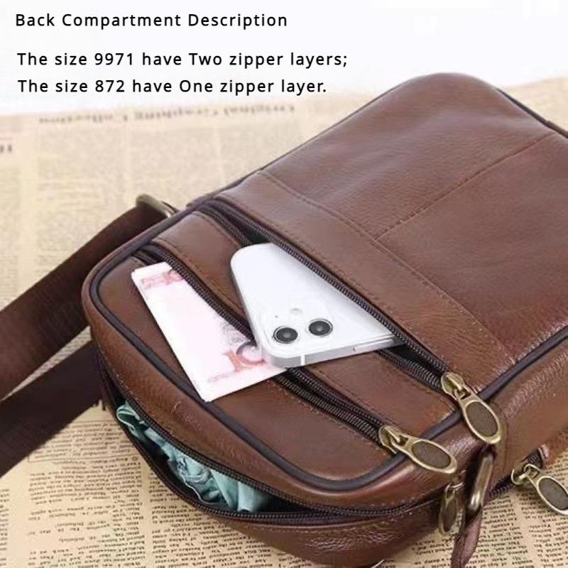 Borsa a Spalla in Pelle Unisex Borsa da Uomo Originale Fashi Versatile Business Commuter Borse a Tracolla con Comoda Tracolla Regolabile