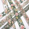 Organza Embroidered Lace Trim Ethnic Boho Ribbon for Hanfu, Kids Clothing & DIY Sewing, Sheer Floral Embroidered Tape by Yard