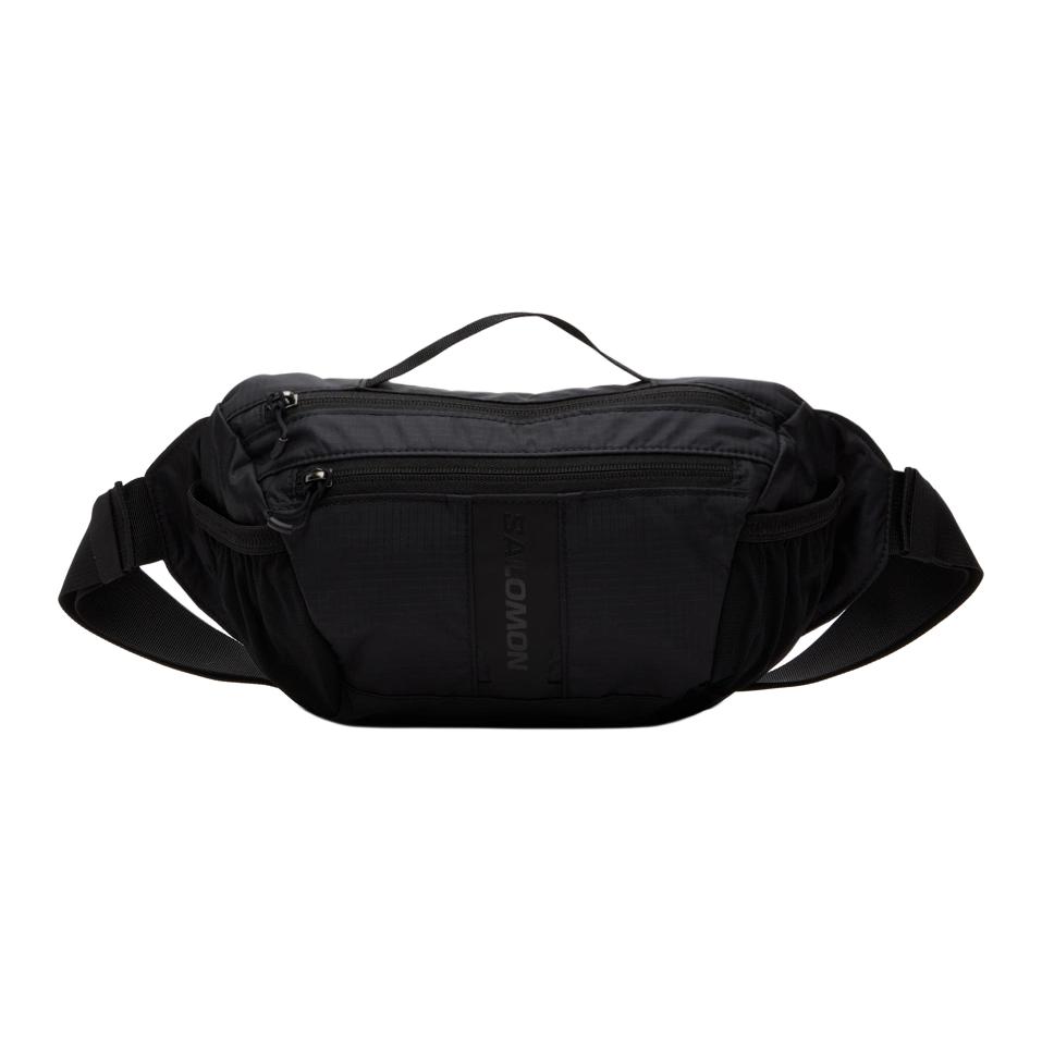 New SALOMON Nylon One Shoulder Crossbody Fanny Pack Regular Unisex Black ACSWAISTPACK3LC2324200