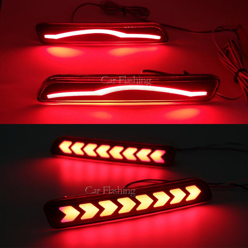 Car Flashing 2PCS For Suzuki Ertiga Ciaz Vitara S-Cross SX4 Splash Car Led Brake Lights Rear Bumper Lamp Reflector Tail Lamp