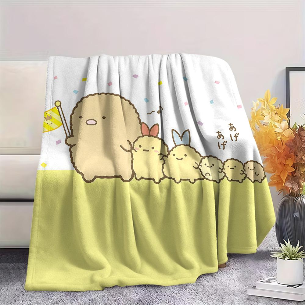 Sumikko Gurashi2 Flannel Blanket, High Quality Comfortable for All Seasons, Home Decor, Warmth and Comfort