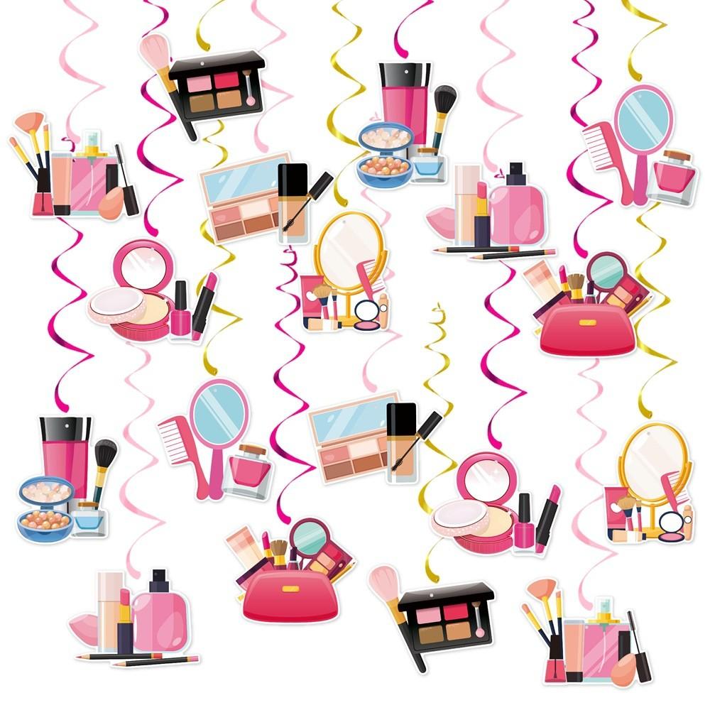 Themed Cosmetics Party Decoration Spiral Ceiling Pendant For Kids Birthday Party
