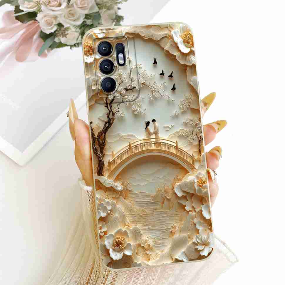 For Oppo Reno6 4G Case New Cartoon Panda Print Soft Silicone Cover For Oppo Reno6 4G CPH2235 Phone Cases Fundas