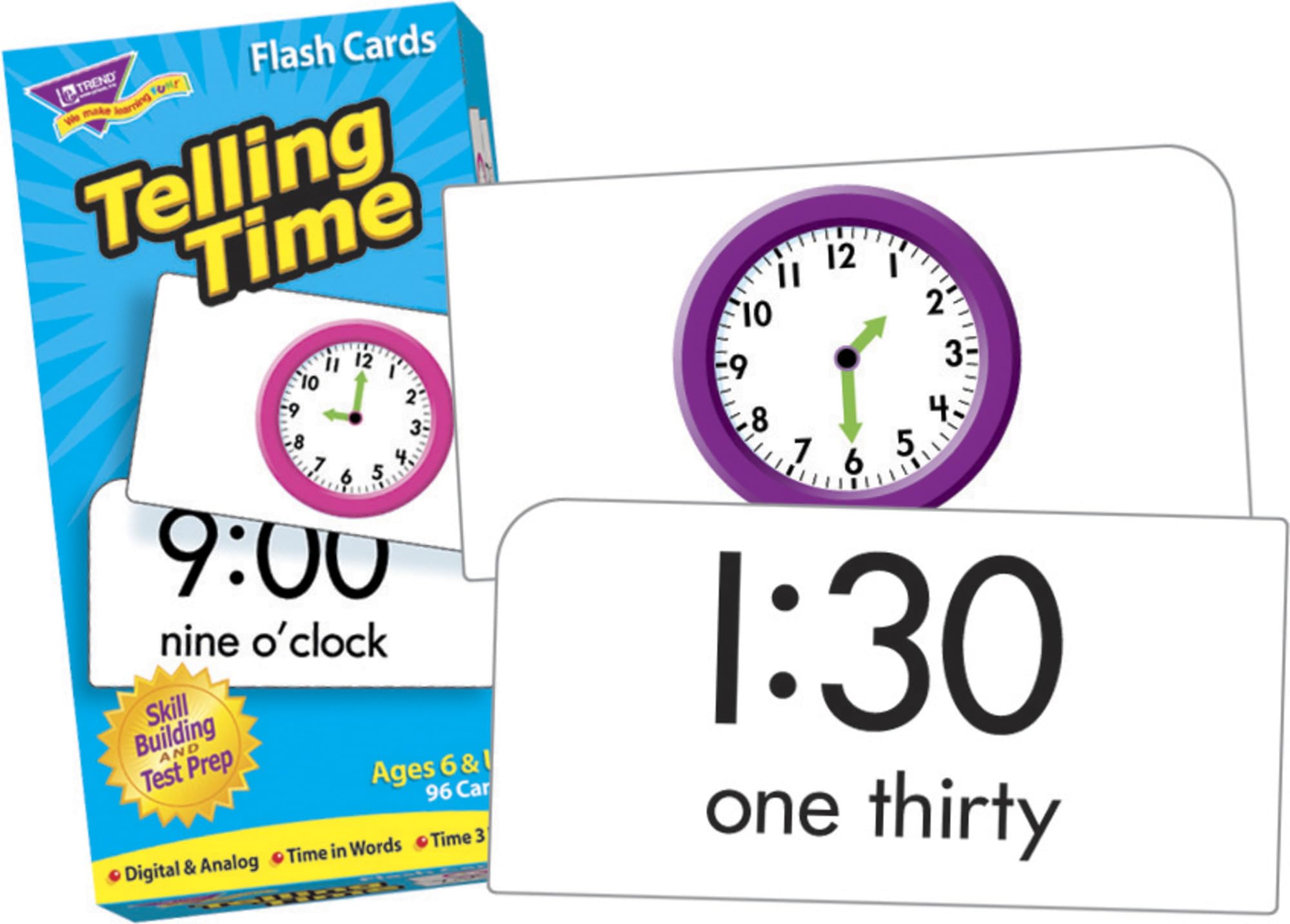 

Флеш-карточки Trend Enterprises Trend English Vocabulary Telling Time T-53108