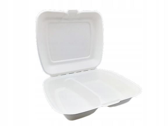Lunch Box Menu Two-Part Made Of Reed Pulp .