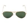 Ray Ban Aviator Frame Metal Sunglasses with Gold Frame and Green Lenses Unisex