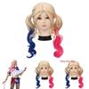 Suicide Squad Harley Quinn Cosplay Wig With Synthetic Fiber For Halloween Costume Parties