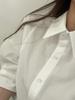 Bürodame Elegant Weiße Hemden Sommer Französische Textur Puffärmel Einreihige Kleidung Lässig Kurzarm Schicke Oberteile Damen