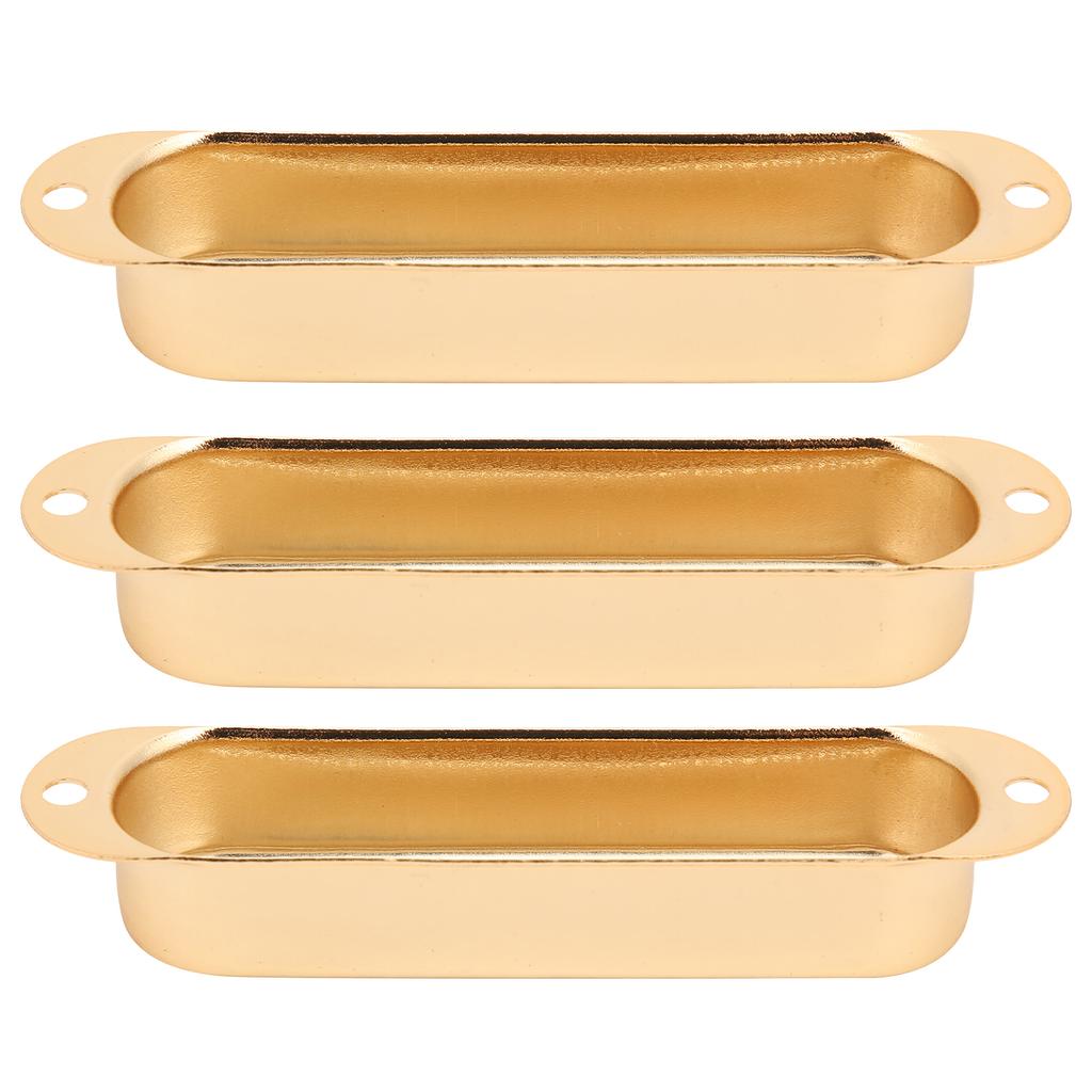 3Pcs Closed Pickup Cover Single No Hole Brass Instrument Guitar Musical AccessoriesGold