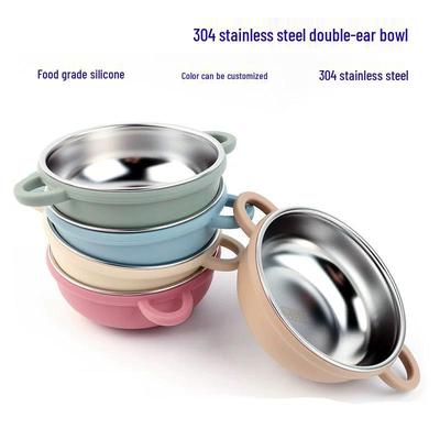 Baby Anti-Scald Bowl: 304 Stainless Steel with Silicone Suction and Dust Cover