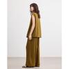 Demana Summer Minimalist V-Neck Sleeveless Top & Wide-Leg Pants Set