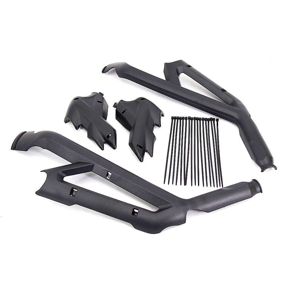 A set Black Plastic Motorcycle Frame Guard Protector Frame Cover Guard Parts For Tiger 800 XC XCX XCA XR XRX XRT
