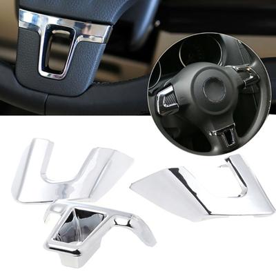3ks/sada Kryt ozdobného obložení volantu do auta pro V-W Golf6 MK6 Po-lo Bora Jett-a
