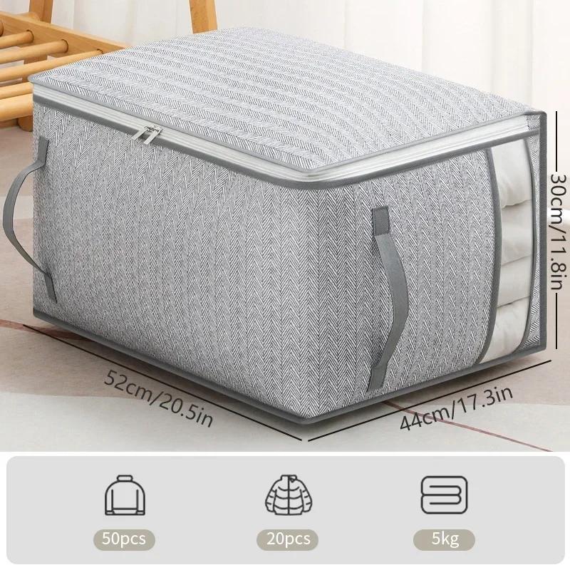Foldable Storage Organizer Duvet Blanket  Wardrobe Sorting Bag Dustproof Clothes Organizer Quilt Storage Clothes Organizer