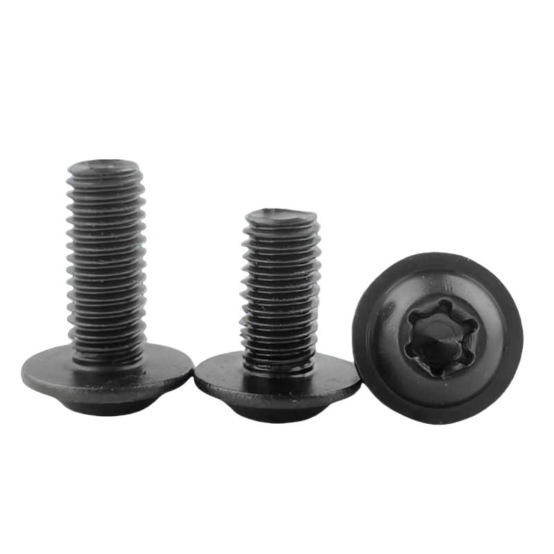 304 Šroub Torx M4 M5 M6 M8 Nerezová ocel Černá barva šroub s torxovou podložkovou hlavou pro motocykl, skútr, ATV, moped, plastový kryt