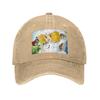 Candy Candy Anime Washed Denim Cap Casual Baseball Caps Adjustable Hat Summer Unisex Baseball Hats
