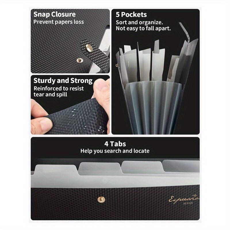 1pc Letter Graphic Random Expanding File Folder, Simple Multi-Layer Accordion Folder for Office, School File Storage Back To School, School Supplies