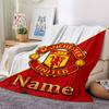Custom Name Manchester Theme Printed Blanket Perfect For Couch Bed Travel Outdoor Use Machine Washable Cozy Durable