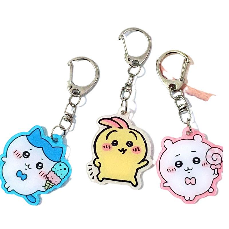 Chiikawa Decorative Acrylic Keychain: Cartoon Pendant for Bags and Car Keys