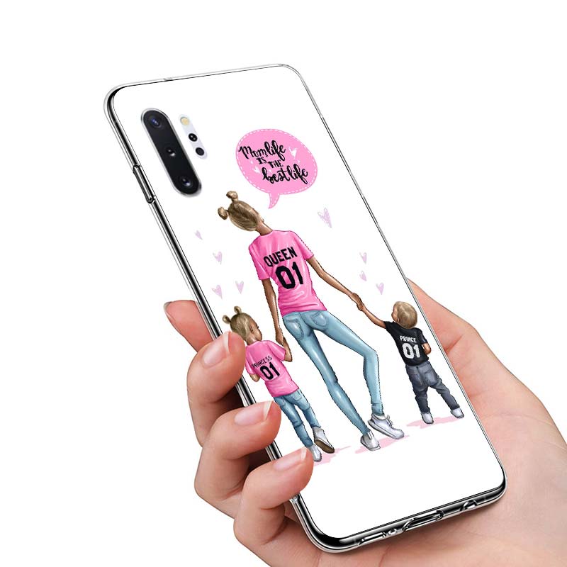 Dítě Máma Dívka Móda Pro Samsung Galaxy Note 20 10 9 8 Plus Ultra Lite M21 M31 M31S M10S M20 M21 M32 M12 Pouzdro na telefon