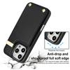 For iPhone 16 Pro Case TPU+PU Leather Hardware Decor Phone Cover with Card Holder